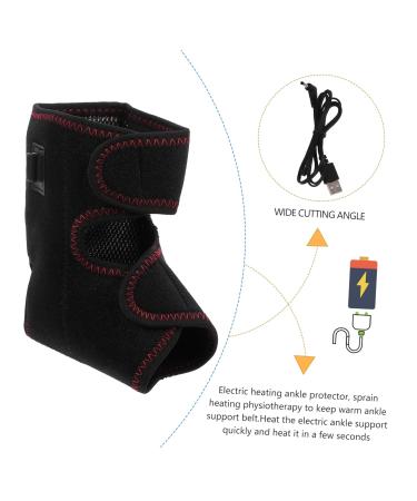 FRCOLOR 3 Pcs Electric Heating Ankle Protector - Ultimate Ankle Support Brace for Sprains & Injuries | Heated Ankle Support for Pain Relief - Buy Online on GoSupps.com