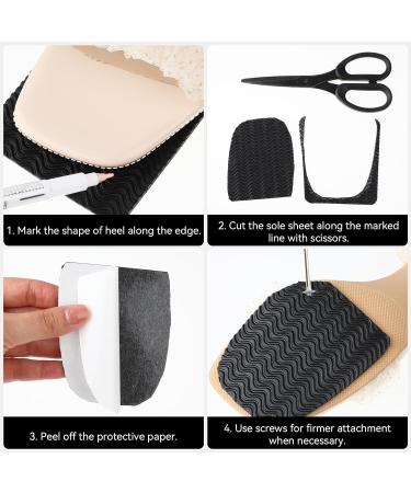 Shoe Heel Pads & Repair Kit - 4 Pcs Adhesive Anti-Slip Cushion Stickers for Leather Shoe Protection - Buy Online on GoSupps.com