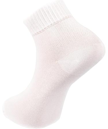 Epitose Women's Diabetic Bamboo Ankle Socks - Stylish Loose Comfort Socks (6-9, White) - Buy Online on GoSupps.com