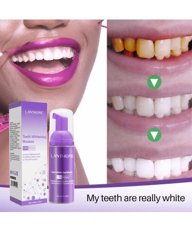 AKARY Teeth Whitening Mousse - Refreshing Breath Deep Cleaning Foam | Natural Mouth Wash | Purple Toothpaste - Buy Online on GoSupps.com