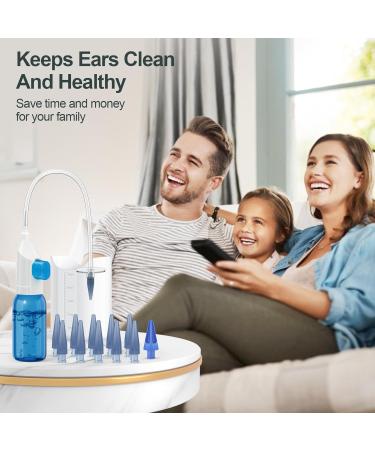 Effective Ear Wax Removal Kit | Manual Ear Cleaning System with Irrigation Flushing & 10 Tips - Buy Online on GoSupps.com
