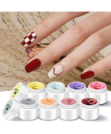  Bkljkf Patting Gel | Gradient Sign Gel - 8 Colors - Nail Design Palette - Creative Kit for Artistic Manicures - Buy Online on GoSupps.com