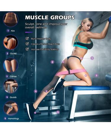 VEICK Resistance Bands - Workout Loop Bands for Women - Fitness Stretch Bands for Booty Legs - White/Gray/Black - Buy Online on GoSupps.com