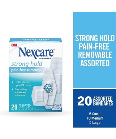 Nexcare Strong Hold Bandages Assorted 20 Bandages Per Box (Pack of 3) - 60 Count Total - Buy Online on GoSupps.com