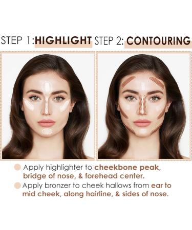 Contour Contouring Stick - 2 in 1 Double-Ended Concealer & Highlighter Long-lasting Professional Cream Bronzer for Face & Body Makeup - Buy Online on GoSupps.com