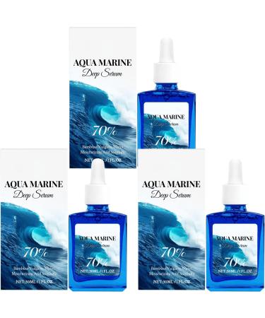 Nuvilo Ocean Hydrating Face Serum - Moisturizing serum for face and neck - Daily day and night hydration - Fast-absorbing skin serum (3 pcs)