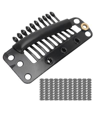 Metal Wig Clip Wig Clip Comfortable Comb shaped for DIY Hair Extensions(black)
