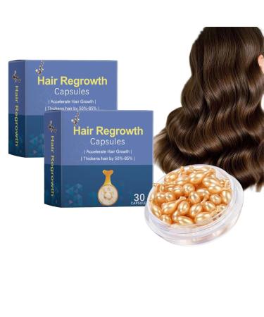 Yanobia Hair Densityboost Hair Serum Capsules - Vitamin Serum Oil Capsules for Frizzy and Damaged Hair - Serum Capsules for Frizzy and Damaged Hair - 2 Capsules