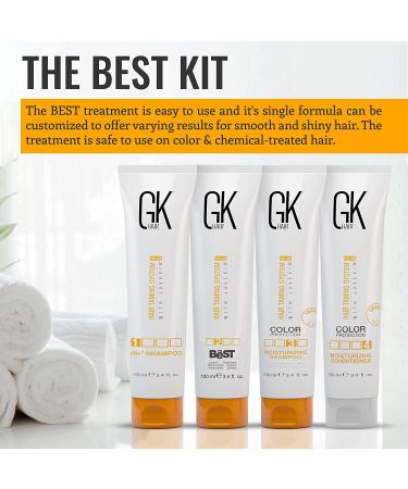 GK HAIR Global Keratin Smoothing Treatment - Professional Brazilian Complex | 3.4 Fl Oz/100ml - Buy Online on GoSupps.com