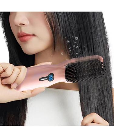 Cordless Hair Straightener Brush - Portable Heated Comb for Travel Fast Heating Mini Straightening Brush for Men & Women - Buy Online on GoSupps.com