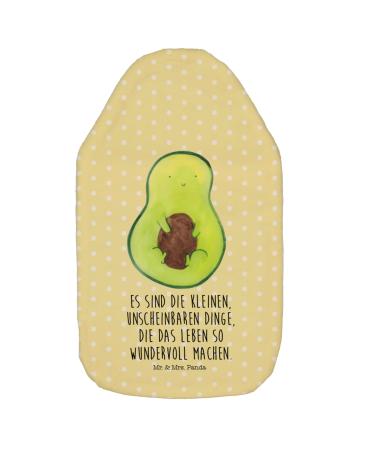 Mr. & Mrs. Panda Warm bottle Avocado Kern - Gift fruit heat bottle cover children's heat bottle vegan heat pillow grain pillow saying yellow