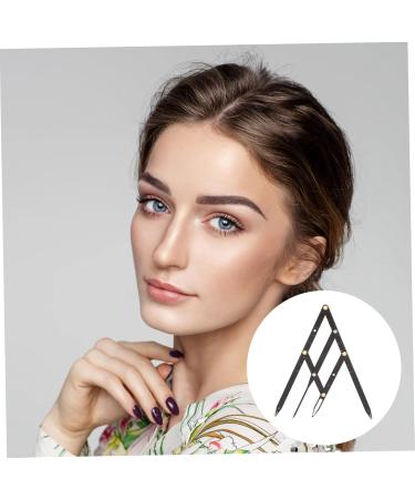 KALLORY 5 pcs Golden Metal Three-point Second Generation Stainless Steel Positioning Eyebrow Measuring 25x5x0.6cmx5pcs Blackx5pcs - Buy Online on GoSupps.com