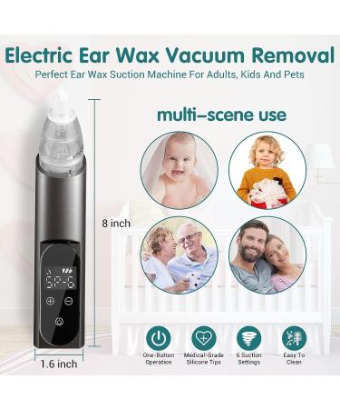 Electric Ear Wax Vacuum Removal Tool | Strong Suction 6 Gear | USB Rechargeable | Earwax Removal Kit for Adults & Kids - Buy Online on GoSupps.com