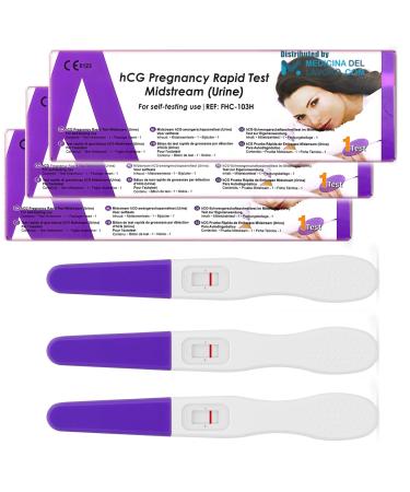 MedicinadellAvoro.com - Pregnancy test Test 3 sticks Pregnancy Test recognizes 25 Miu/ml HCG in urine simple pregnancy test 99.5% accuracy quick result in 3 minutes