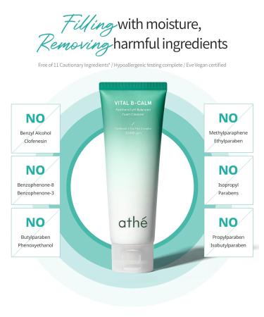 ATHE Vital B-Calm Foam Cleanser - Acne Redness Relief & Moisturizing with Salicylic Acid - Vegan Hypoallergenic 4.05 fl.oz - Ideal for All Skin Types - Buy Online on GoSupps.com