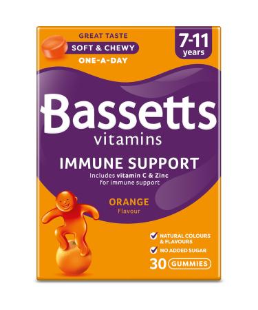 Bassetts Vitamins 7-11 Years Immune VIT C & Zinc 30's 79.8 g Orange 79.8 g (Pack of 1)