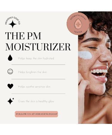 LuxeJoie Heavenly Goat PM Moisturizer - Goat Milk Night Cream 1.69 oz | Microbiome Skincare with Prebiotics & Probiotics - Buy Online on GoSupps.com