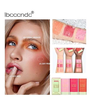 Ibcccndc Multi-Use Makeup Blush Stick in Pink Red - Waterproof Creamy Stick for Eyes, Lips, Cheeks - Buy Online on GoSupps.com