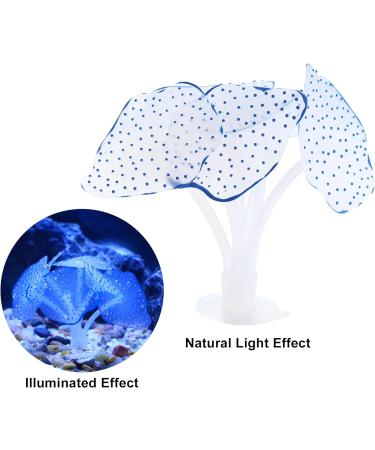 VOCOSTE Silicone Glowing Aquarium Simulation Coral with Sucker Blue 1Pcs - Buy Online on GoSupps.com