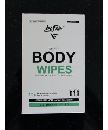 100 XXL Leofair Smart Body Wipes - Odorless Wet Wipes for Sports Travel & Outdoor - 10 Pack | Perfect for Festivals & Vacations - Buy Online on GoSupps.com