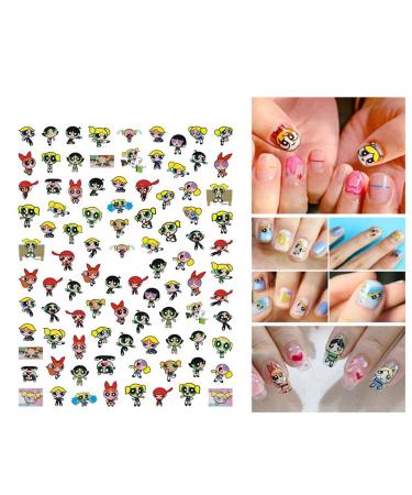 Cute Cartoon Nail Art Sticker Decals - 3D Self-Adhesive Designer Stickers for Women, Kids, and Girls - Manicure Decoration Supplies - 6 Sheets - Buy Online on GoSupps.com