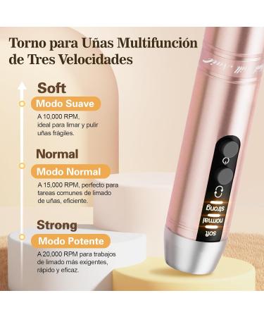 Buy Weiyi Rechargeable Nail Milling Cutter Set - 11 Attachments & 26 Sanding Tapes for Professional Gel Nail Care | Electric Nail File for Manicure & Pedicure - Buy Online on GoSupps.com