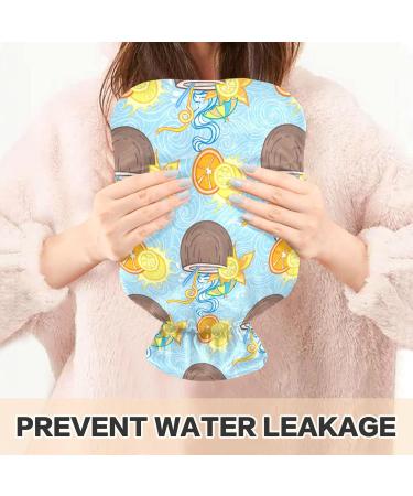 Mnsruu 2L Coconut Hot Water Bottle with Soft Cover | Perfect Gift for Women & Kids | Ideal for Christmas - Buy Online on GoSupps.com