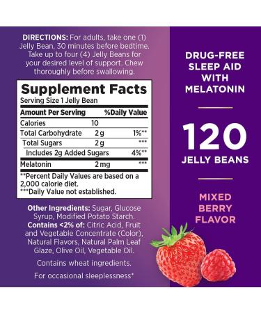 Nature's Bounty Sleep Jelly Beans with Melatonin - Mixed Berry, 120 Count - Buy Online on GoSupps.com