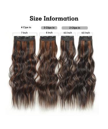 YDDM 24-Inch Wavy Hair Extensions - Clip-In Synthetic Hair Realistic Look 4pcs Affordable & Easy to Use - Buy Online on GoSupps.com