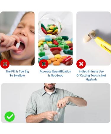 GIIYAA Pill Grinder and Crusher with Pill Box - Multifunctional Tool with Small Storage Container for Pets and Kids - Buy Online on GoSupps.com