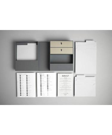 Savor Vault Baby Keepsake Box | Slate Gray | Customizable Newborn Memory Box | 2 Drawers, 7 Compartments, 10 Folders | Baby Shower & First Birthday Gift - Buy Online on GoSupps.com