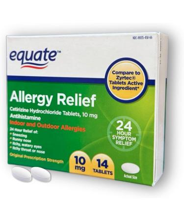Cetirizine Hydrochloride 10mg- Allergy Relief Tablets 14 Ct (Pack of 1) Boxed by Fusion Shop Store - Buy Online on GoSupps.com