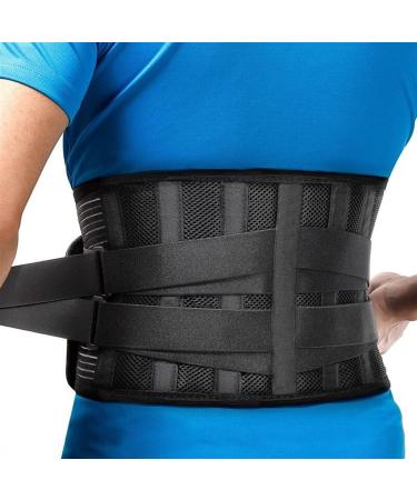 Support for the lower backrest with removable lumbar pad for men and women waist belt pain -relieving backrest for backrest lumbar spine decompression tape (color: black l