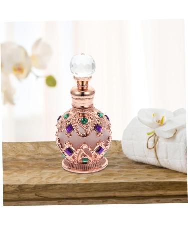 Ipetboom Essential Oil Bottle Nail Growth Oil Glass Carafe Diamonds Embedded Bottle Spice Dispenser Essential Oils for Diffusers Aromatherapy Alloy Travel Perfume Spray Bottle 15 ml Golden - Buy Online on GoSupps.com