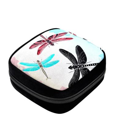 GIAPB Period Bag Sanitary Napkin Storage Bag Pad Holder for Period Makeup Pouch Art Butterfly Flower Color1192