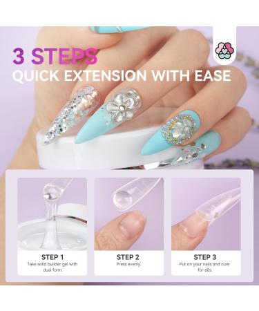 Saviland Solid Builder Nail Gel - 60g 3D Sculpting Gel for Nail Art | Non-Sticky Nail Extension & Carving Gel | DIY & Salon Use with Sequins & Chrome Powder - Buy Online on GoSupps.com