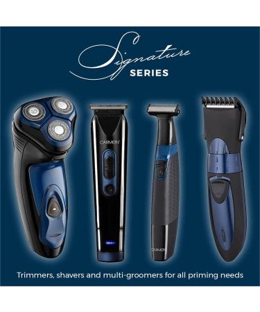 Carmen C81076 Signature Cordless Hair Trimmer with Adjustable Cutting Blade and 5 Cutting Lengths Silver Hair Clippers - Buy Online on GoSupps.com