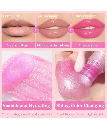 Magic Color Changing Lip Oil | Hydrating Plumping Gloss for Dry Lips | #2 Shimmer Tinted Lip Care - Buy Online on GoSupps.com