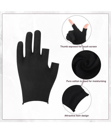 10 Pairs Moisturizing Cotton Gloves for Dry Hands | Eczema Sleeping Gloves | Overnight Hand Care for Women (Black - Buy Online on GoSupps.com