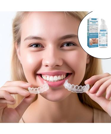 Retainer Cleaner Aligner Cleaner Clear Retainer Cleaner Teeth Aligner Foam Retainer Whitening Foam Retainer Cleaning Spray for Oral Appliances Dentures Retainers and Aligners Fights Bad Breath 60ml - Buy Online on GoSupps.com