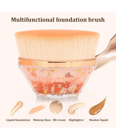 Foundation Brush Elegant Makeup Brush Portable for Powder Room for Home Travel for Makeup Artist - Buy Online on GoSupps.com