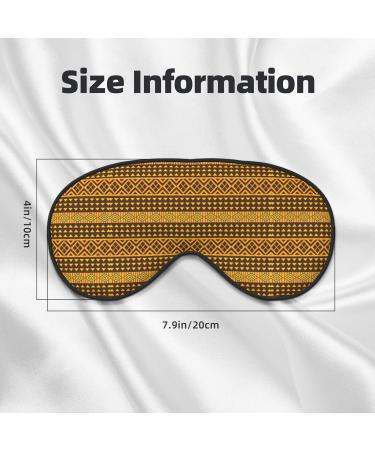 Yellow & Brown Triangles Print Night Blackout Eyeshade | Elastic Strap | Perfect for Travel Naps & Shift Work - Buy Online on GoSupps.com