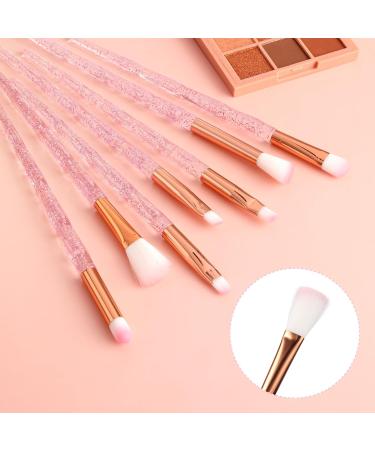 WLLHYF 7Pcs Crystal Handle Makeup Brush Set | Professional Cosmetic Brushes for Foundation Powder Eyeshadows & Blush | Colorful Beauty Tools for Flawless Makeup - Buy Online on GoSupps.com