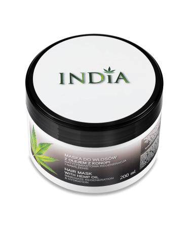 INDIA Hair Mask with Hemp Oil & D-Panthenol | 200ml | Nourishing & Hydrating International Shipping - Buy Online on GoSupps.com