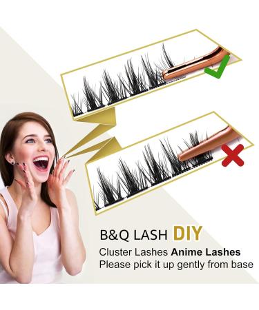 72pc D Curl Natural Eyelash Cluster Extensions | Soft & Fluffy DIY Lash Clusters - B&Q Cluster Lashes - Buy Online on GoSupps.com