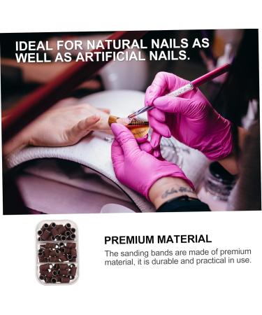 POPETPOP 1 Box boxed manicure circle nail sanding bands nail art accessories manicure tools pedicure tools Manicure Grinding bands Nail Head Accessories Nail Polishing Accessory gel 1.27x0.8cm Brown - Buy Online on GoSupps.com