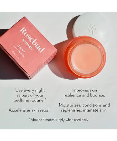Rosebud Woman Honor Everyday Balm 1.7oz - Intimate Skin Moisturizer, Menopause Support, Relieves Dryness - Buy Online on GoSupps.com