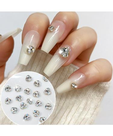 FEIlei 10Pcs Flatback Glass Nails Rhinestones Nail Art Decoration Manicure Accessory - Buy Online on GoSupps.com