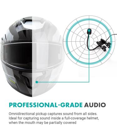 Movo ACM400 Flexible Gooseneck Omnidirectional Microphone for Motovlogging - Clip on Mic for Motorcycle Vloggers - Compatible with GoPro Media Mod - Buy Online on GoSupps.com