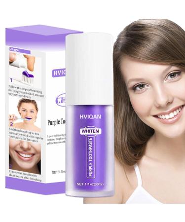 Hongjingda Purple Toothpaste 30ml Toothpaste Toothpaste for Correcting Teeth Color Eliminate Discoloration Improve Teeth Brightness